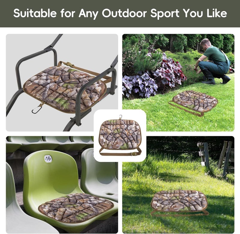 BLISSWILL Hunting seat Cushion，Stadium Cushion，100% Memory Foam Silent Lightweight for Camping, Hunting, Fishing，Camping，Outdoor - Image 3